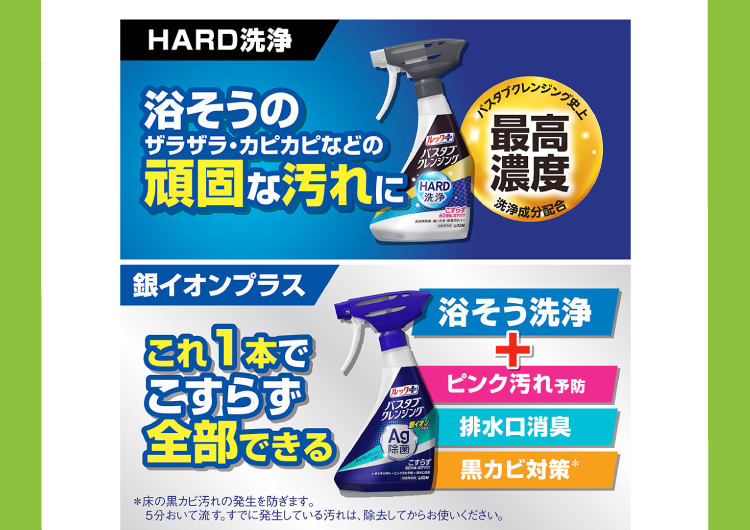 頑固な汚れにバスタブクレンジング史上最高濃度 これ1本でこすらず全部できる